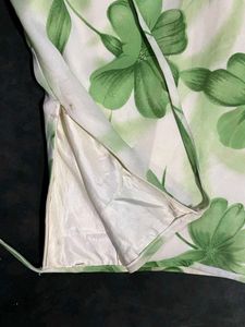 Sheer Floral Print Midi Skirt
