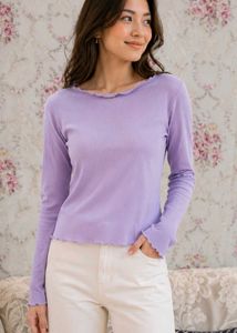 Lilac Lettuce Hem Top