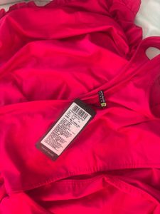 Pink One Shoulder Cutout Mini Dress