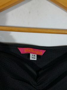 Black Crop Top For Girl's