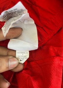 Nike Red Snap Button Track Pants