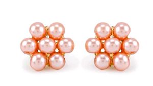 Elegant Faux Pearl Cluster Earrings