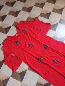 Elegant Red Embroidered Kurta