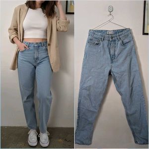 Zara Light Wash High Waisted Jeans