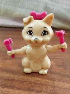 Cute Cat Toy Figure with Pink Accessories