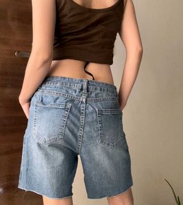 Distressed Denim Shorts