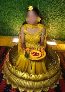 Vibrant shel Yellow Lehenga Choli Set
