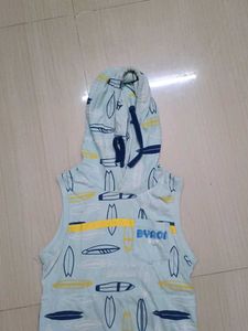 Surfboard Print Sleeveless Tee