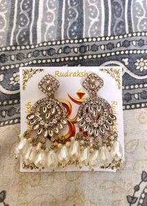 Elegant White Pearl Earrings