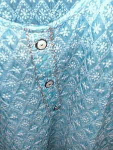 Sky Blue Chikankari Kurta