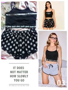 h&m Cute Pajama Set with Graphic Print