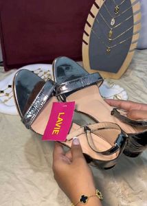 Lavie Silver Metallic Heels