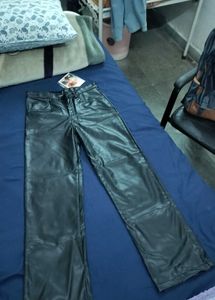Black Faux Leather Pants