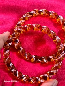 spiral dual tone bangles