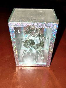 Glass Deer Figurine