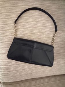 Chic Black Shoulder Bag with Chain Detail