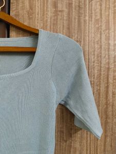 Baby Blue Ribbed Knit Top 🩵💙🩵💙
