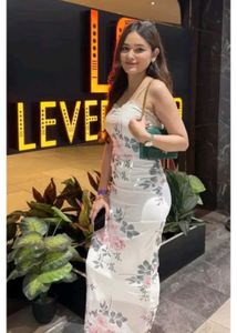 Floral Print Bodycon Midi Dress