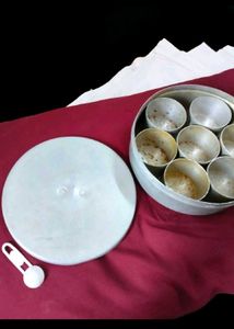 Rare Vintage Pure Aluminium masala box