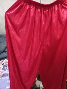 Red Lace Trim Nightgown