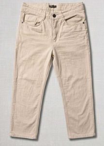 Light Beige Straight Leg Jeans