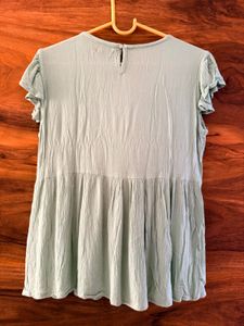 Embroidered Mint Green Kurta Top