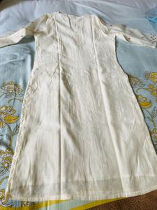 Brand W Elegant White Kurta Set with Floral Dupa