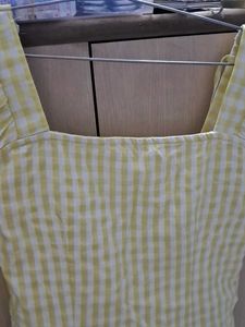 Cute Gingham Puff Sleeve Dress