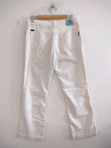White Straight Casual Jeans (Women's)