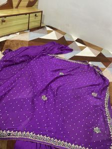 Purple Embroidered Kurta Set