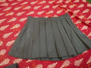 Pleated Grey Skirt