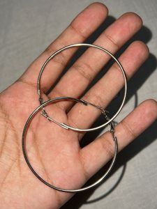 Heart Safety Pin Pair and hoops H&amp;M