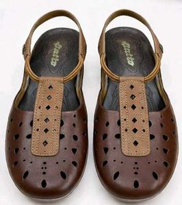 Bata Women's Brown Cutout Sandals