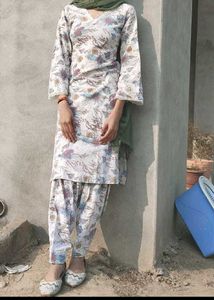 Floral Print Kurta with Salwar Set