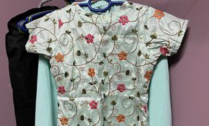 self customised kurti skirt set with dupatta