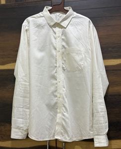Cream color shiny suit shirt