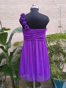 Chic Purple One-Shoulder Dress