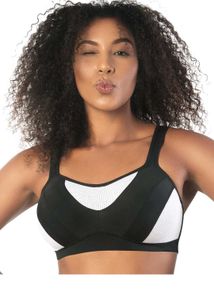 Stylish Black & White Sports Bra 36I