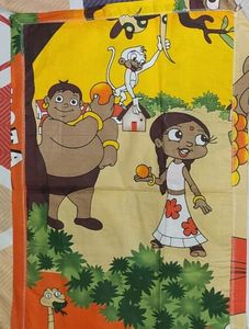 Chhota Bheem 2 Set Single Bed Bedsheet With Covers