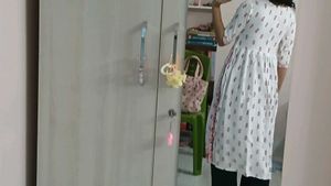 White Kurta with Pink Floral print