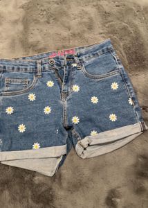 Daisy Denim Shorts