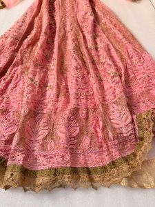 Elegant Pink Embroidered Gown