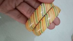 Vibrant Striped Bangles - Set of 2