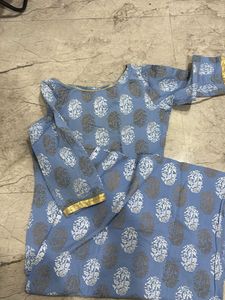 Blue Floral Kurta Set