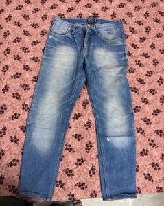 CELIO Men's Blue Wash Slim Fit Jeans
