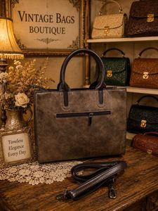 Vintage Embroidered Floral Satchel Handbag