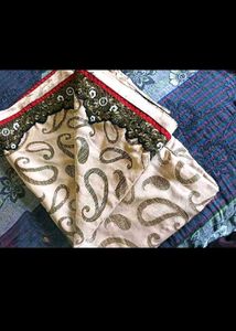 Elegant Cream Saree with Embroidered Border