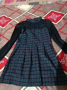 Plaid Long Sleeve Dress