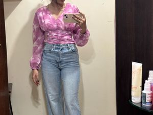 Chic Tie-Dye Long Sleeve Top