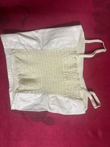 White leather top
